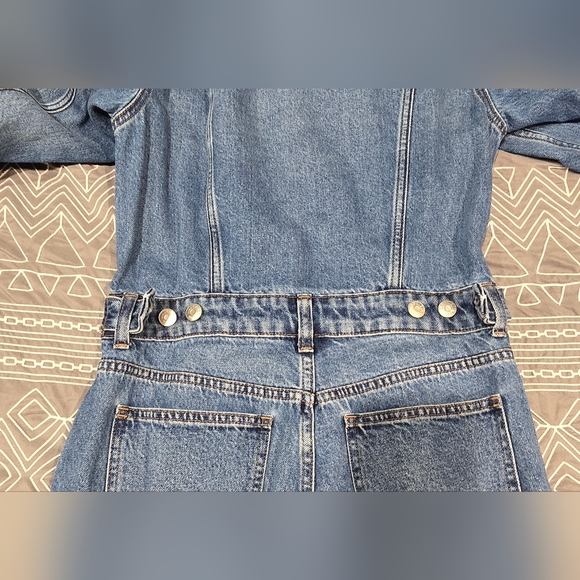 Madewell Denim Wide Leg Coverall Jumpsuit Size 4 - Picture 5 of 8